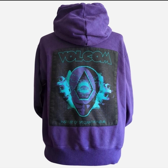 VOLCOM FEATURED ARTIST MAX LOEFFLER Purple Size Small - Picture 3 of 10